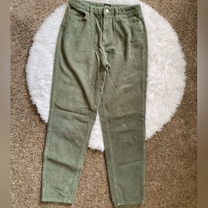 BDG‎ High Rise Mom Corduroy Pants Green Womens Size 27